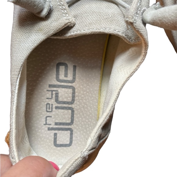 Hey Dude Women's Size 6 (Youth 5) Light Gray Chambray Loafers - Picture 6 of 8